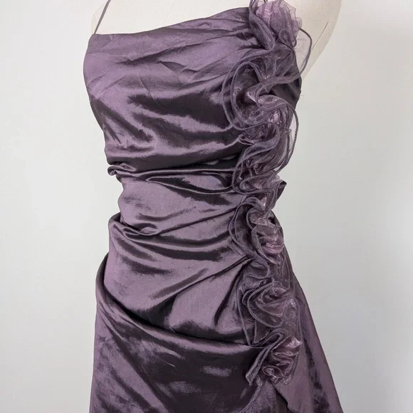 Free with Purchase - Asymmetrical Purple Prom Dress Mini - Picture 10 of 14